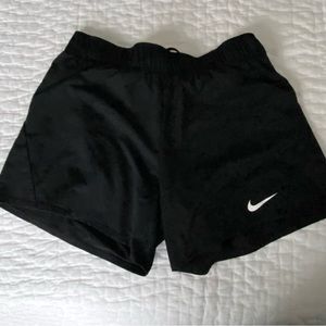 Women’s Nike gym shorts with fold over waist band